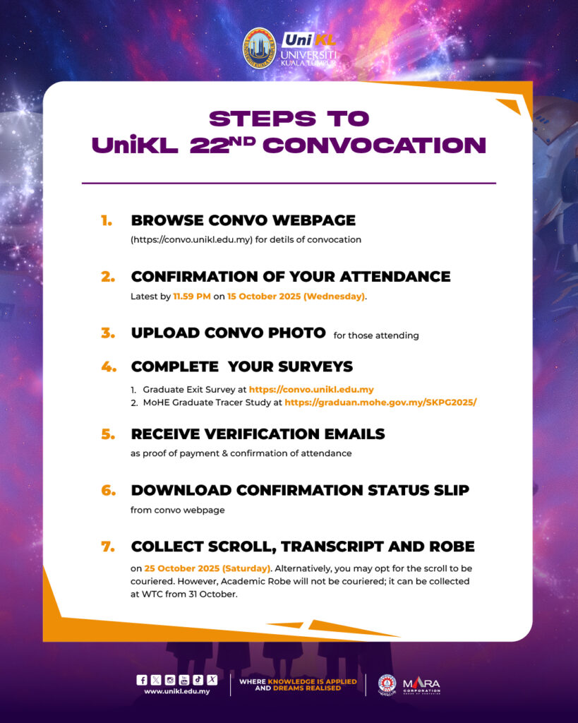 Steps to Complete to Attend Convo 2025